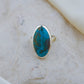 Blue Dusk Chrysocolla Oval Silver Ring