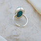 Blue Dusk Chrysocolla Oval Silver Ring