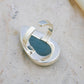 Aqua Drop Natural Aquamarine Silver Ring