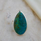 Ocean Drop Chrysocolla Silver Ring