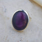 Majestic Natural Amethyst Oval Silver Ring
