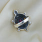 Navratna Turtle Silver Ring
