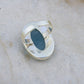 Aqua Halo Natural Aquamarine Silver Ring