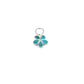 Turquoise Mogra Silver Nose Pin( Piercing )