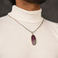 Oval Ruby Zoisite Silver Pendant