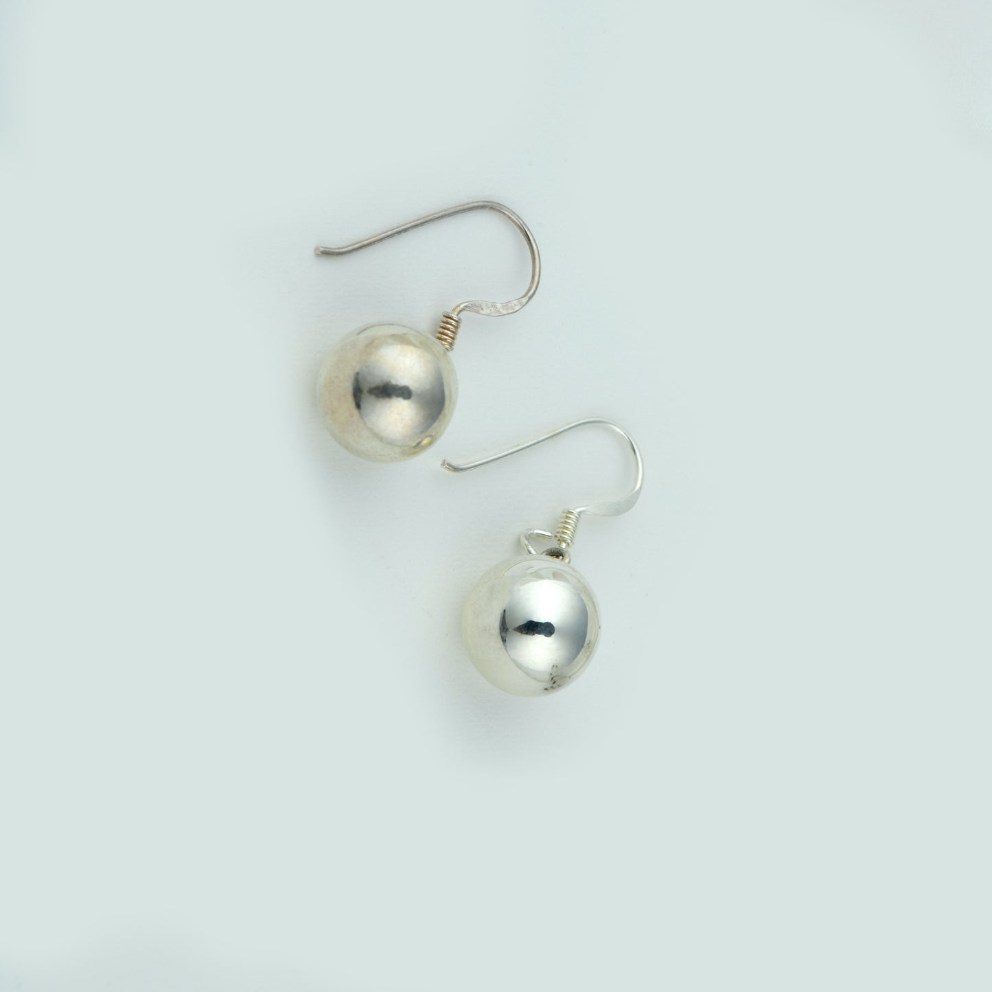 Silver Ball Earrings( 10mm )