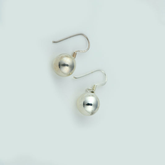 Silver Ball Earrings( 10mm )