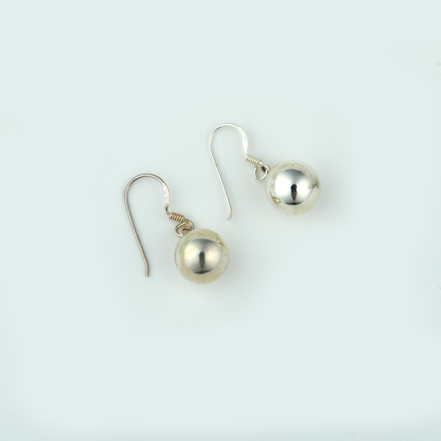 Silver Ball Earrings( 10mm )
