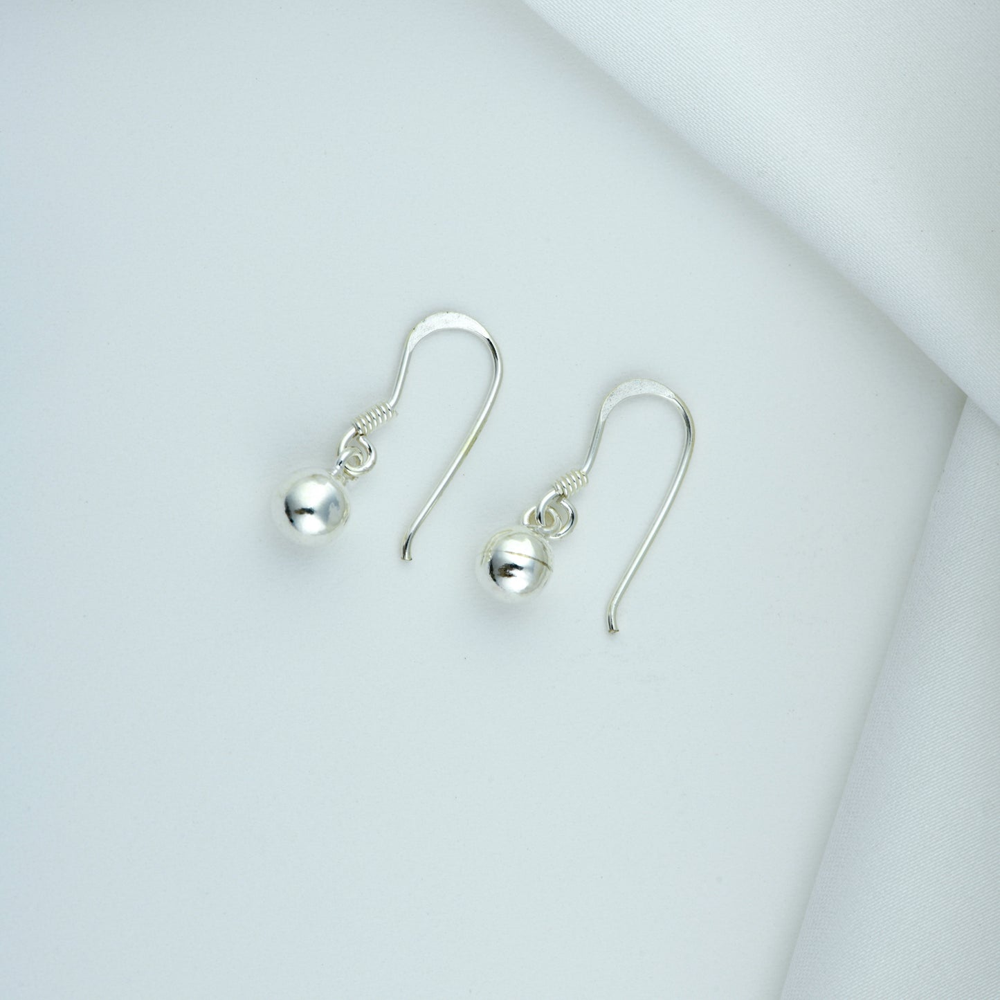 Silver Ball Earrings (6mm)