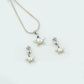 Pearl Star Pendant Set with Chain
