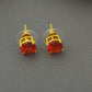 Red Wine Ruby Studs