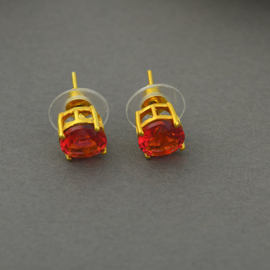 Red Wine Ruby Studs