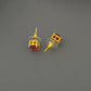 Red Wine Ruby Studs