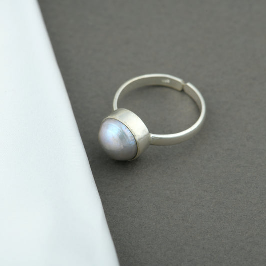 Twilight Grey Pearl Ring For Men and Women