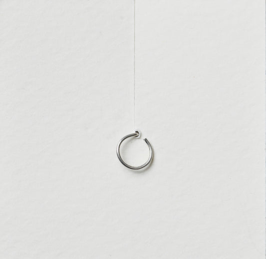 Green Drop In The Ocean Silver Nose Pin