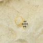 Checkmate Charm Gold Plated Silver Nose Pin