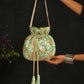 Minty Pastel Embroidered Potli