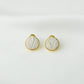 White Lotus Natural Stone Gold Plated Silver Set