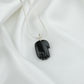 Protective Evil Eye Black Onyx Silver Hamsa Pendant