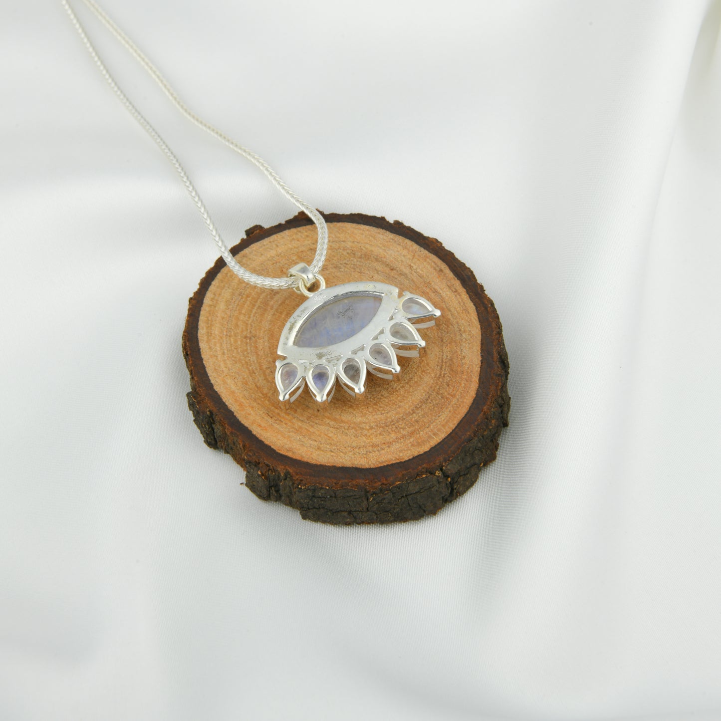 Moksha Moonstone Evil Eye Pendant
