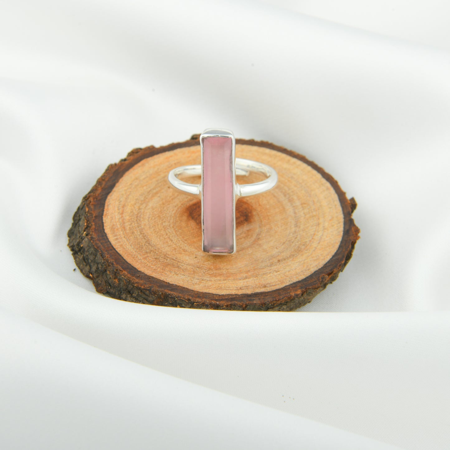 Rose Quartz Delicate Adjustable Ring