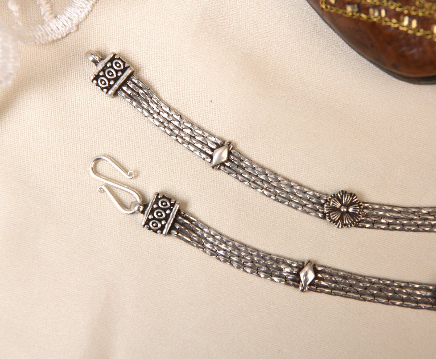 Akashara Silver Anklets