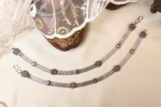 Akashara Silver Anklets