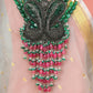 Rambagh Royal Peacock Silver Necklace Set