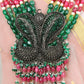 Rambagh Royal Peacock Silver Necklace Set
