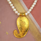 The Paisley Gold Plated Silver Pearl Necklace