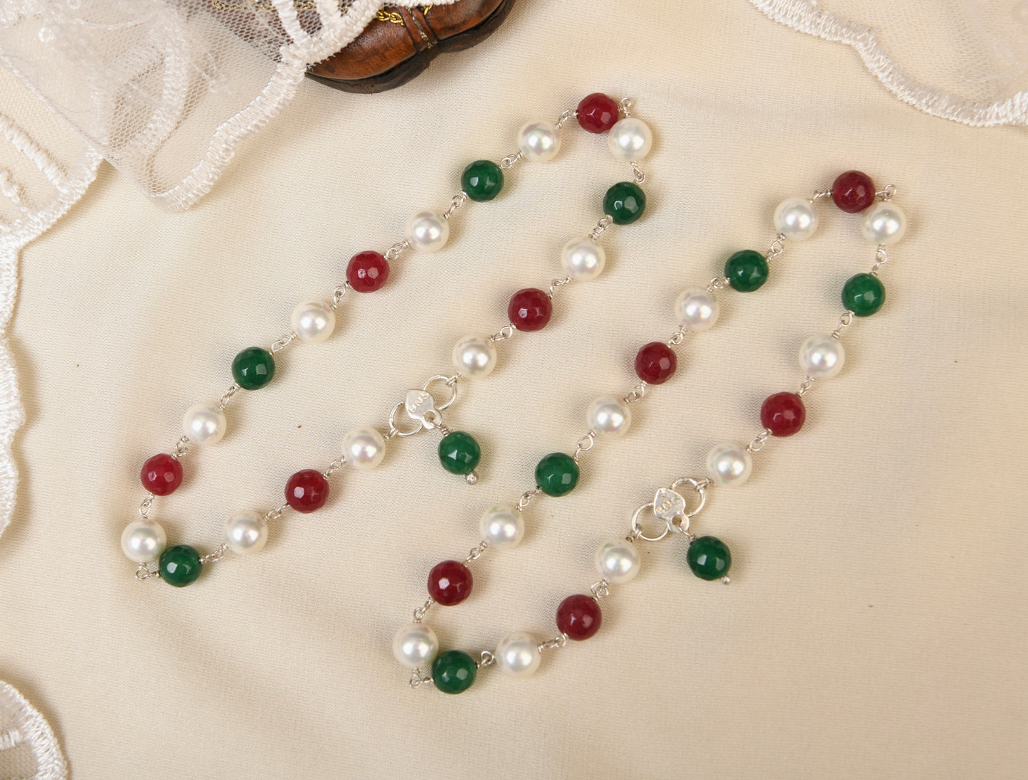 Handmade Unique Pearl Anklets