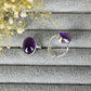 Amethyst Oval Silver Ring