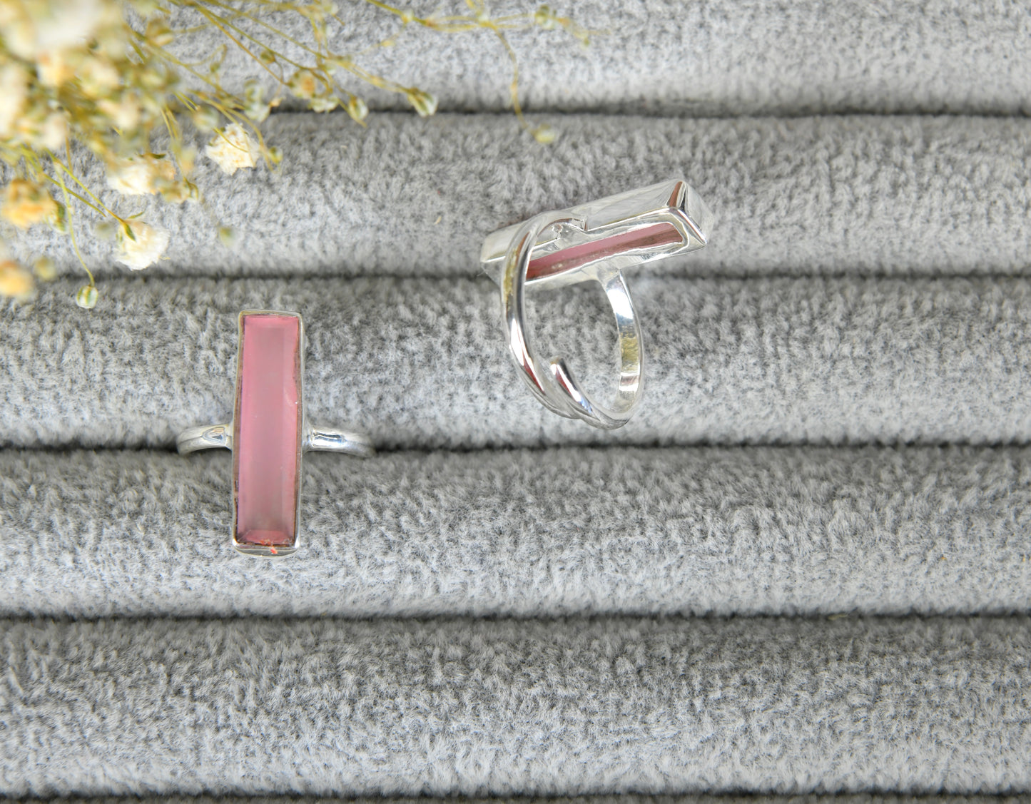 Rose Quartz Delicate Adjustable Ring