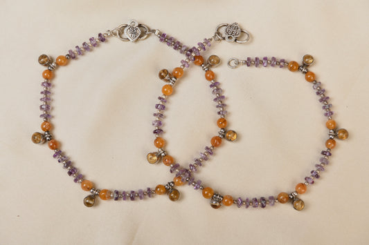 Handmade Multi Stone Anklets