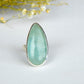 Natural Aquamarine Silver Drop Ring