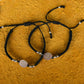 Black Thread Flower Of Life 925 Silver Anklet