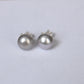 Classic Grey Pearl Studs (10mm)