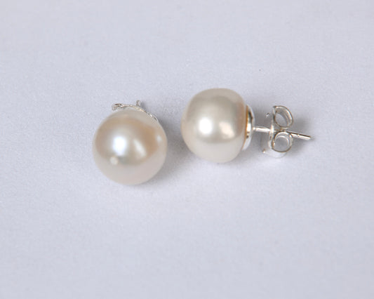 Freshwater Pearl Studs (13-14mm)