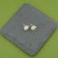 Pearl  Silver Flower Studs