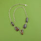 Unique Brown Agates Silver Necklace