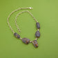 Unique Brown Agates Silver Necklace