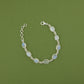 Oval Moonstones Silver Bracelet