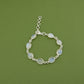 Oval Moonstones Silver Bracelet