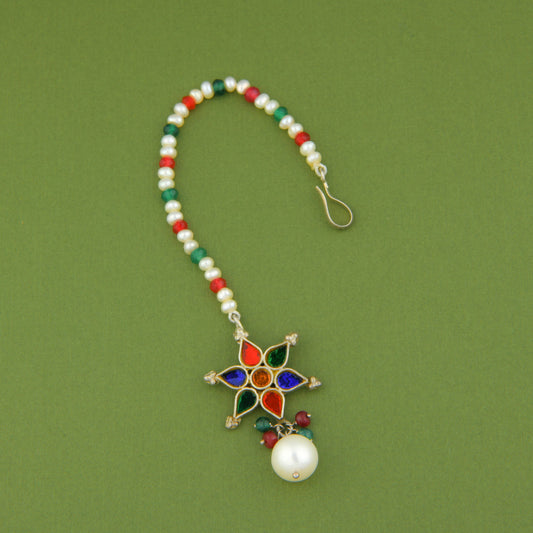 Madhu Chandrika "Colours Of Desert" Silver Maang Tikka