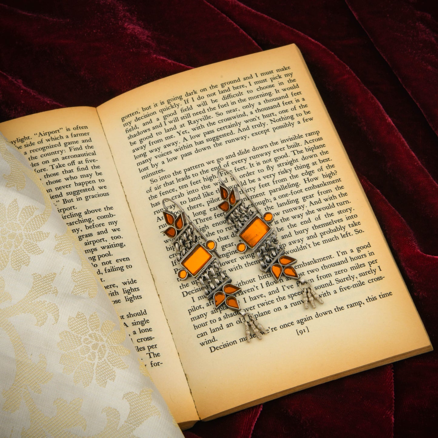 Madhu Chandrika Lalima Silver Earrings