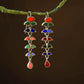 Madhu Chandrika Morpankh Silver Mirror Earrings