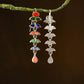 Madhu Chandrika Morpankh Silver Mirror Earrings