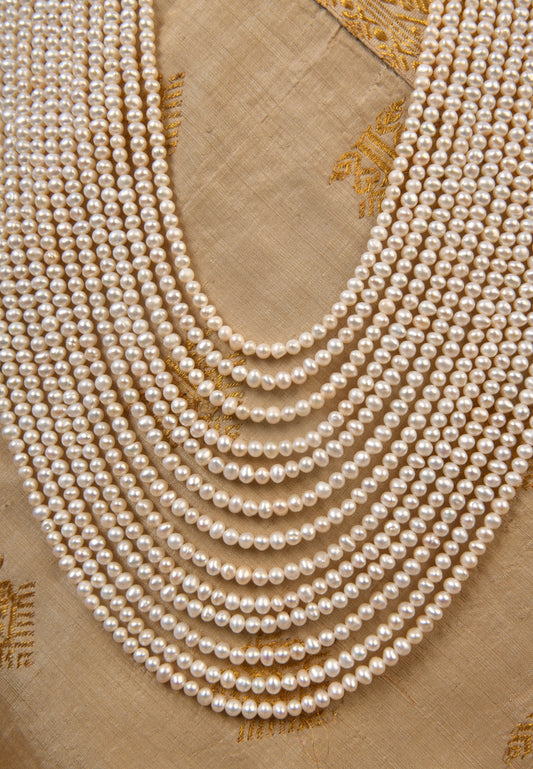 Multilayered Pearl Necklace