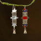 Madhu Chandrika Diya Silver Mirror Earrings