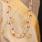 Long Styling Pearl Carnelian Necklace